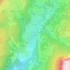 Mapa topográfico Les Perrets, altitud, relieve