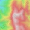 Mapa topográfico Gunung Bandahara, altitud, relieve