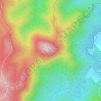 Mapa topográfico Mount Allan, altitud, relieve