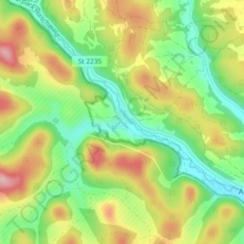 Mapa topográfico Ransbach, altitud, relieve