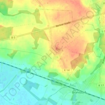 Mapa topográfico Dammereez, altitud, relieve