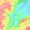 Mapa topográfico Sutatausa, altitud, relieve