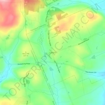 Mapa topográfico Cambra, altitud, relieve