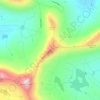 Mapa topográfico Laðanfelli, altitud, relieve