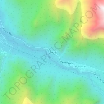Mapa topográfico El Boyenar, altitud, relieve