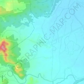 Mapa topográfico Birbira, altitud, relieve