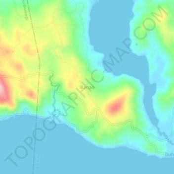 Mapa topográfico Banao, altitud, relieve