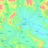 Mapa topográfico Zhongshan, altitud, relieve