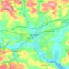 Mapa topográfico St Clears, altitud, relieve