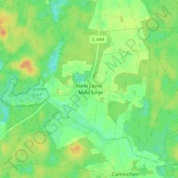 Mapa topográfico Klein Leine, altitud, relieve