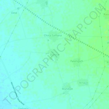 Mapa topográfico Dumna, altitud, relieve