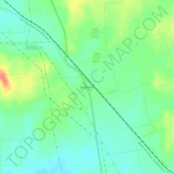 Mapa topográfico Singleton, altitud, relieve