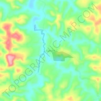 Mapa topográfico Gavião, altitud, relieve