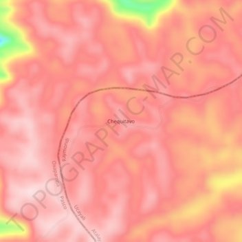 Mapa topográfico Chequitavo, altitud, relieve