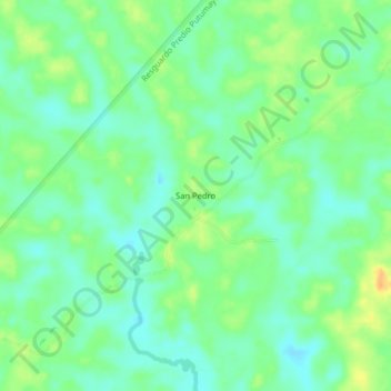 Mapa topográfico San Pedro, altitud, relieve