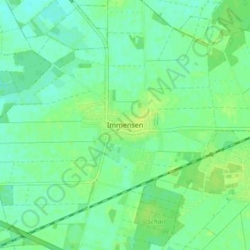 Mapa topográfico Immensen, altitud, relieve