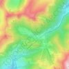 Mapa topográfico Font d'Alagnon, altitud, relieve