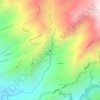 Mapa topográfico Minas del Aguacate, altitud, relieve