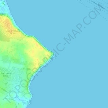 Mapa topográfico Greenore Point, altitud, relieve