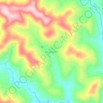 Mapa topográfico Xarqueada, altitud, relieve