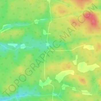 Mapa topográfico Rye, altitud, relieve