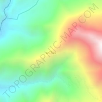 Mapa topográfico Loma Tiatino, altitud, relieve