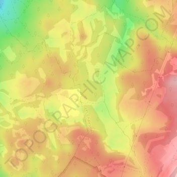 Mapa topográfico La Gruyère, altitud, relieve