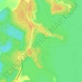 Mapa topográfico Anse de Jolivet, altitud, relieve