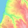 Mapa topográfico Catribana, altitud, relieve