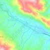 Mapa topográfico Kcauri, altitud, relieve