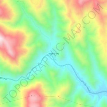 Mapa topográfico Tapchiquira, altitud, relieve