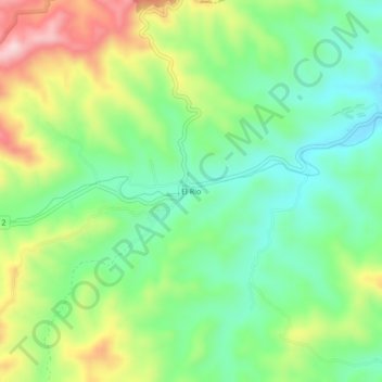 Mapa topográfico El Río, altitud, relieve