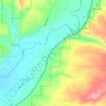 Mapa topográfico Inca, altitud, relieve