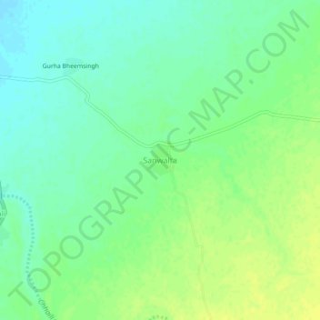 Mapa topográfico Sanwalta, altitud, relieve