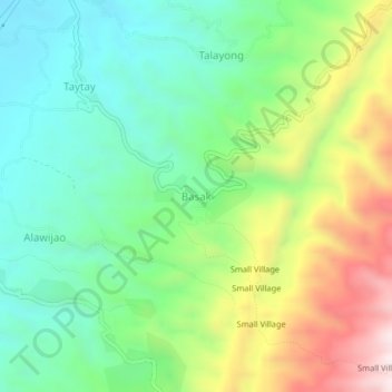 Mapa topográfico Basak, altitud, relieve
