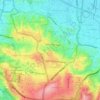 Mapa topográfico Wonotingal, altitud, relieve
