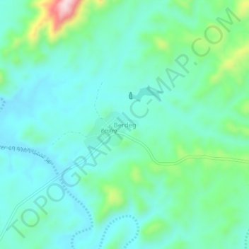 Mapa topográfico Berdeg, altitud, relieve