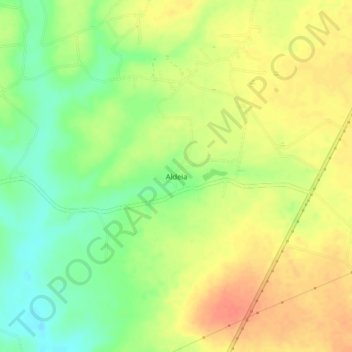 Mapa topográfico Aldeia, altitud, relieve