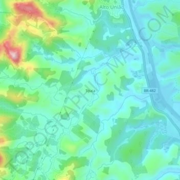 Mapa topográfico Tijuca, altitud, relieve