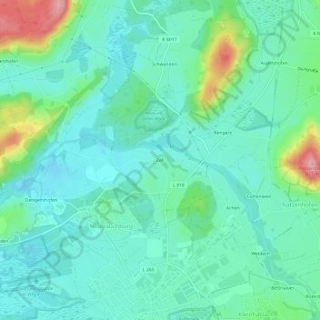 Mapa topográfico Zell, altitud, relieve