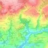 Mapa topográfico Creach Balbe, altitud, relieve