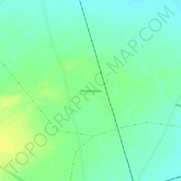 Mapa topográfico Shivrampura, altitud, relieve