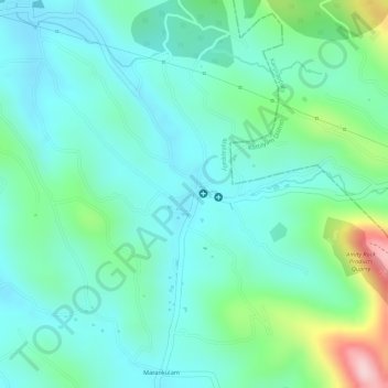 Mapa topográfico Chunkappara, altitud, relieve
