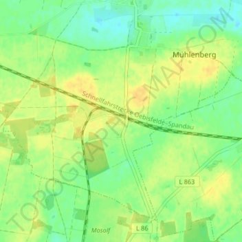 Mapa topográfico Neugarten, altitud, relieve