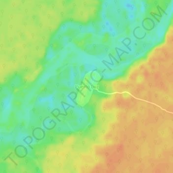 Mapa topográfico Puerto Luz, altitud, relieve