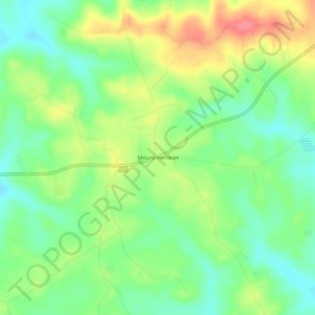 Mapa topográfico Mount Herman, altitud, relieve