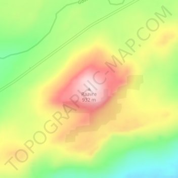 Mapa topográfico Raavre, altitud, relieve