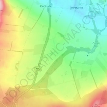 Mapa topográfico Gallowfauld, altitud, relieve