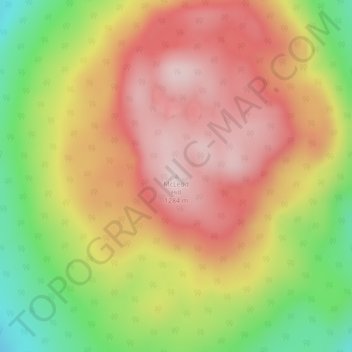 Mapa topográfico McLeod Hill, altitud, relieve