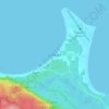Mapa topográfico Sandspit, altitud, relieve
